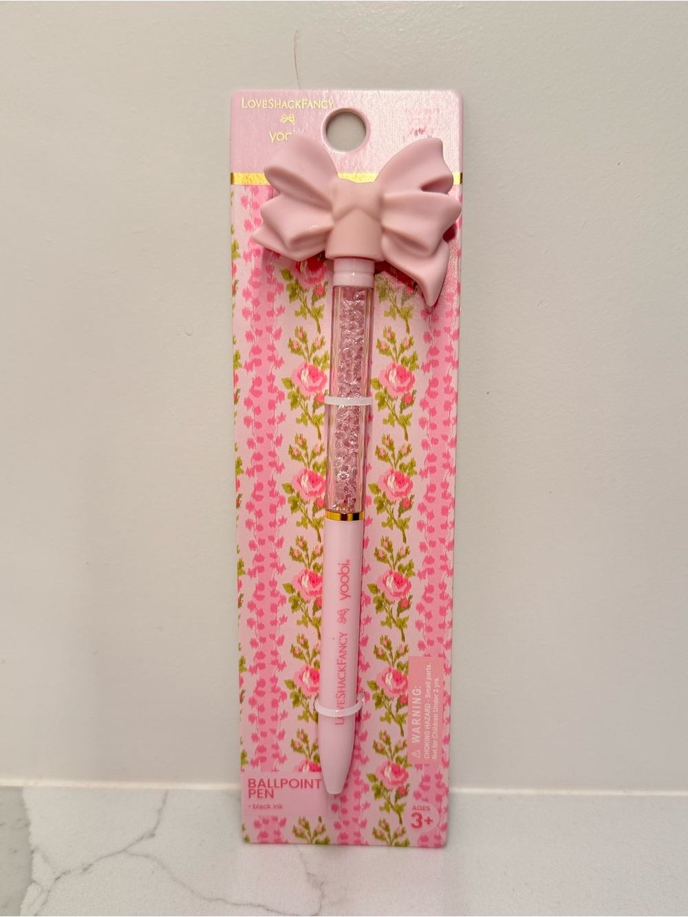 LoveShackFancy x Target - Blooming Heirloom Novelty Ballpoint Pen - Strawberry